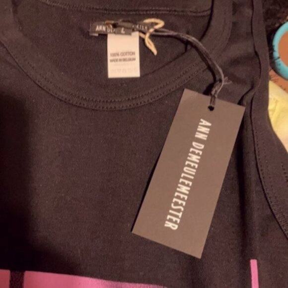 Ann Demeulemeester Jolene print Tank Top purple and black - Picture 6 of 10